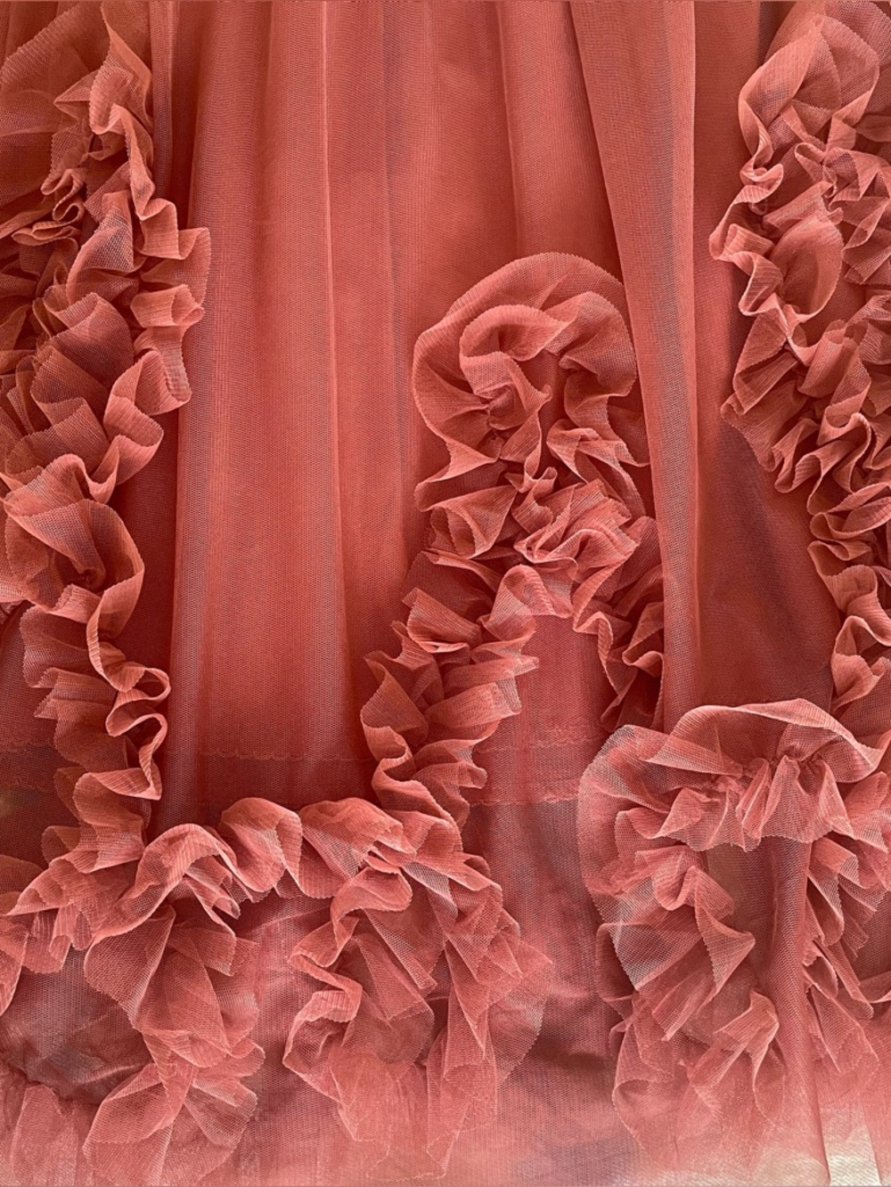 Anthropologie Felicity Rose Pink Ruffle Tulle Midi Skirt - Picture 11 of 17